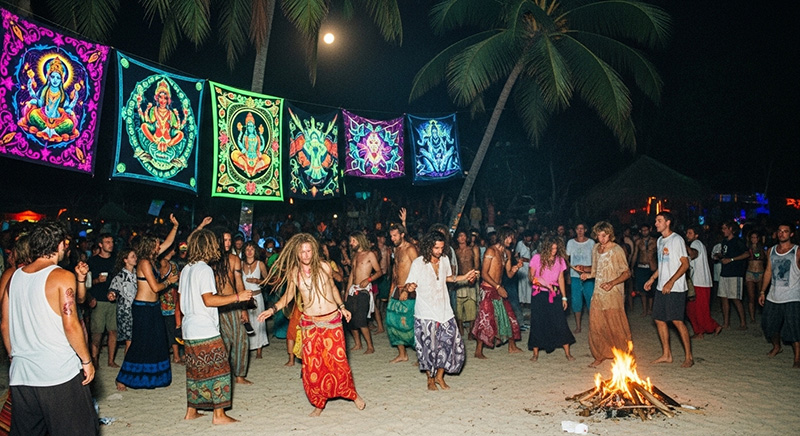 Fiesta Rave en Goa India años 90s
