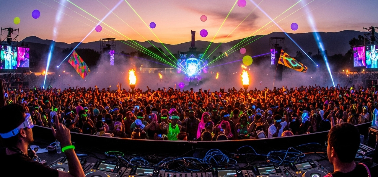 Rave festival in Guadalajara