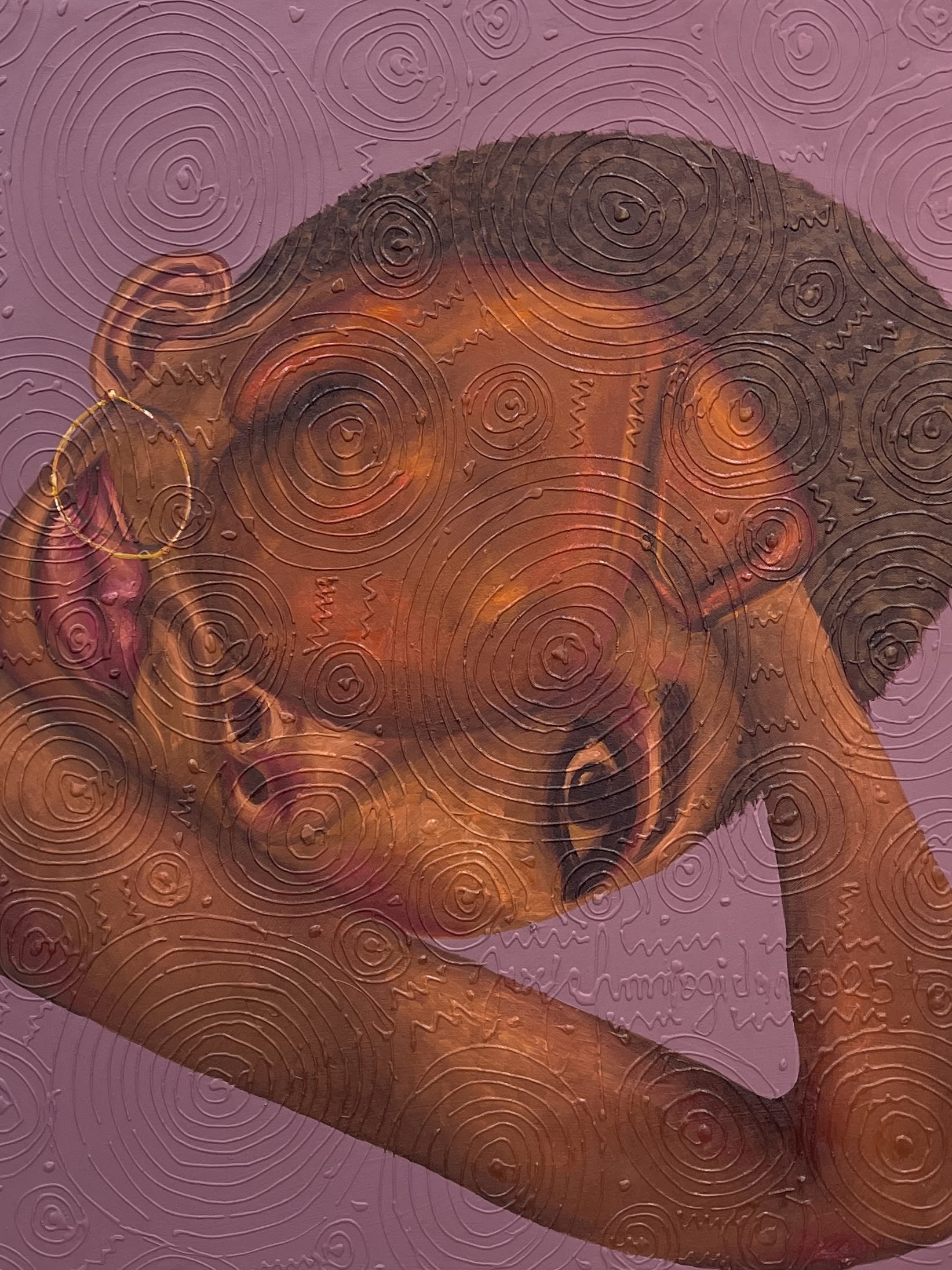 Numb yet?, oil on canvas, 2025