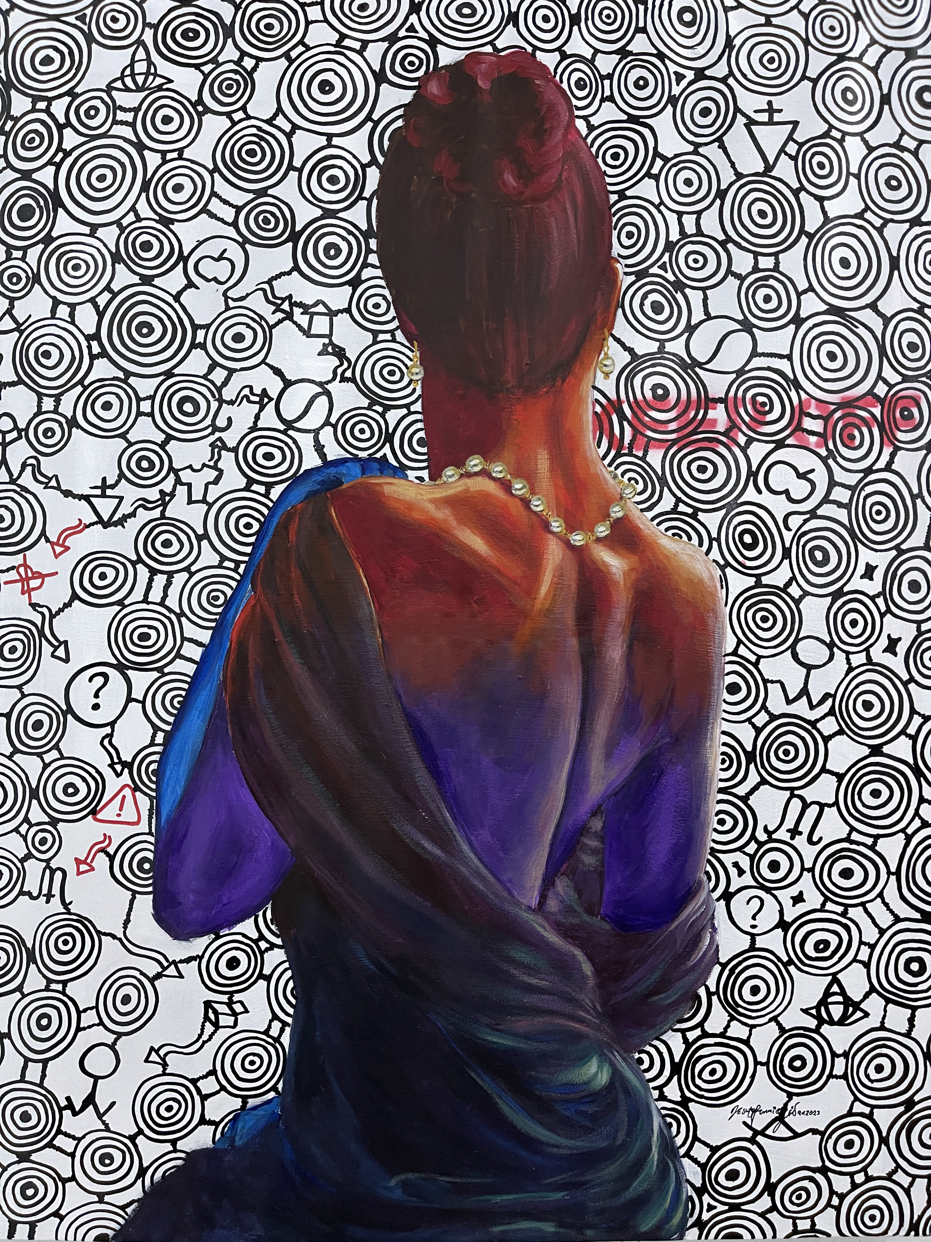 There is nothing wrong with the real me, Acrylic on Canvas, 2023