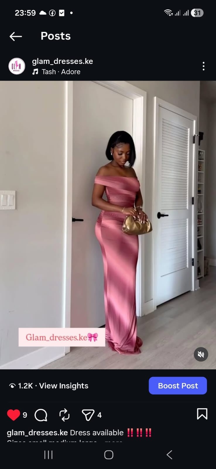 Satin Off-Shoulder Maxi Dress