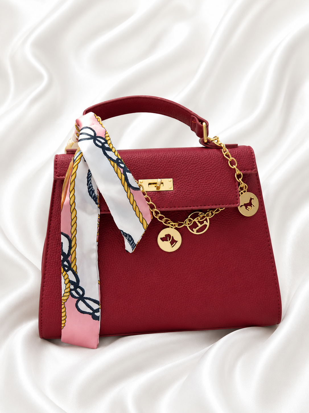 Hermès-Style Kelly Top-Handle Bag