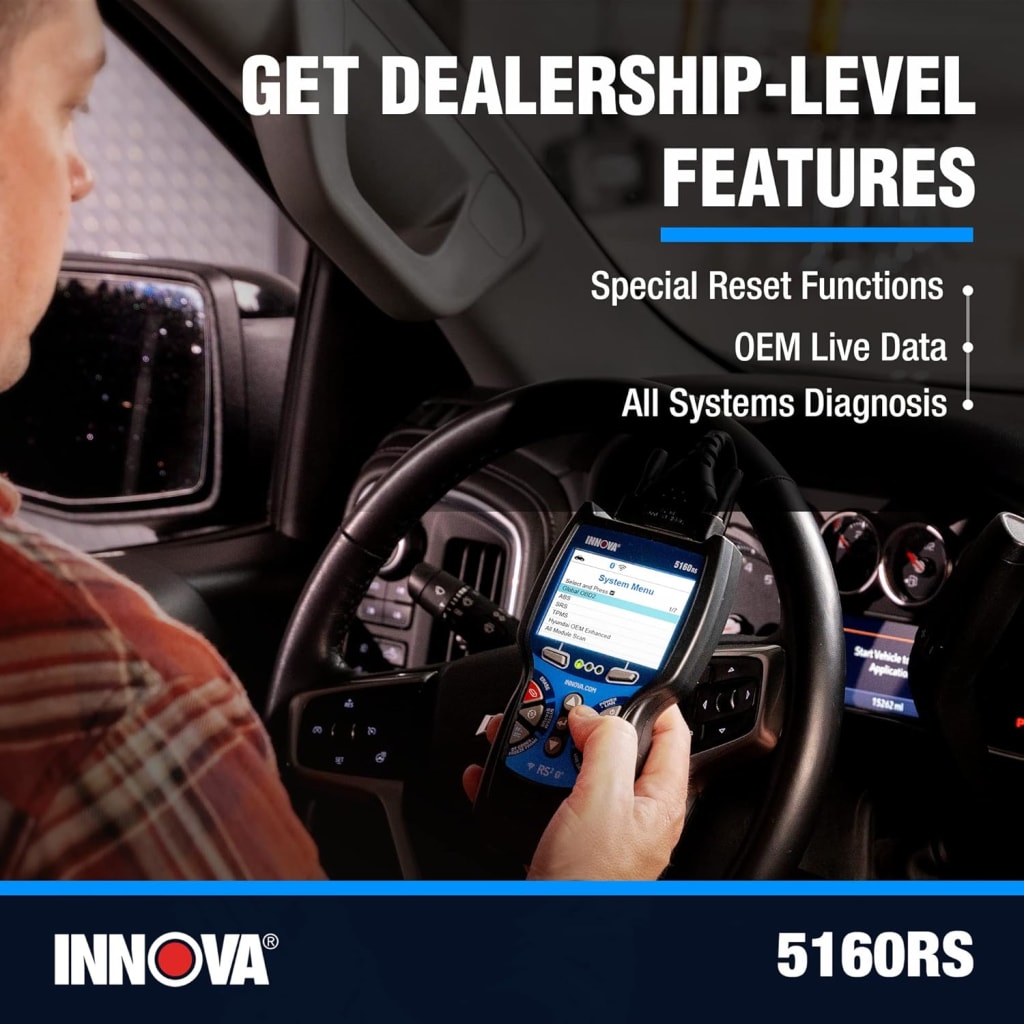 INNOVA 5160RS, OBD2 Bidirectional Scan Tool, OE-Level All System Diagnostics