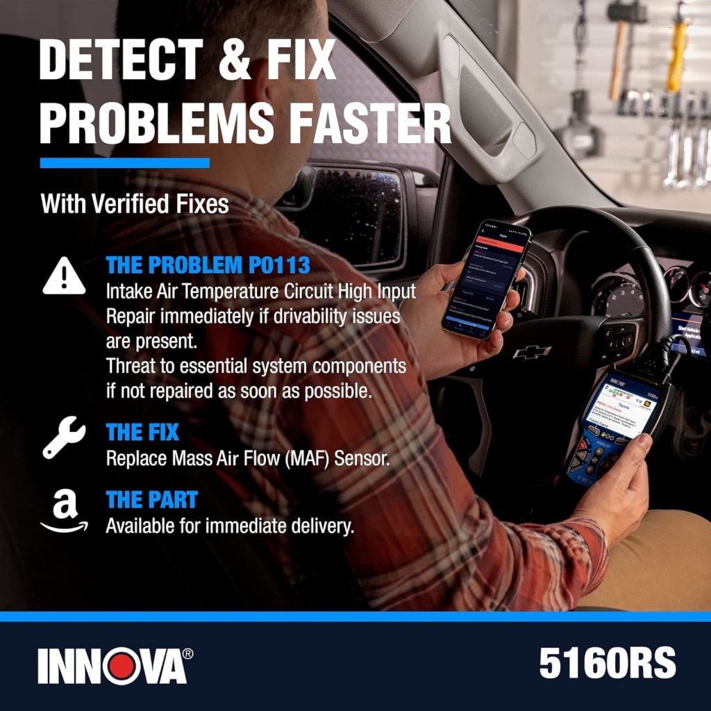 INNOVA 5160RS, OBD2 Bidirectional Scan Tool, OE-Level All System Diagnostics