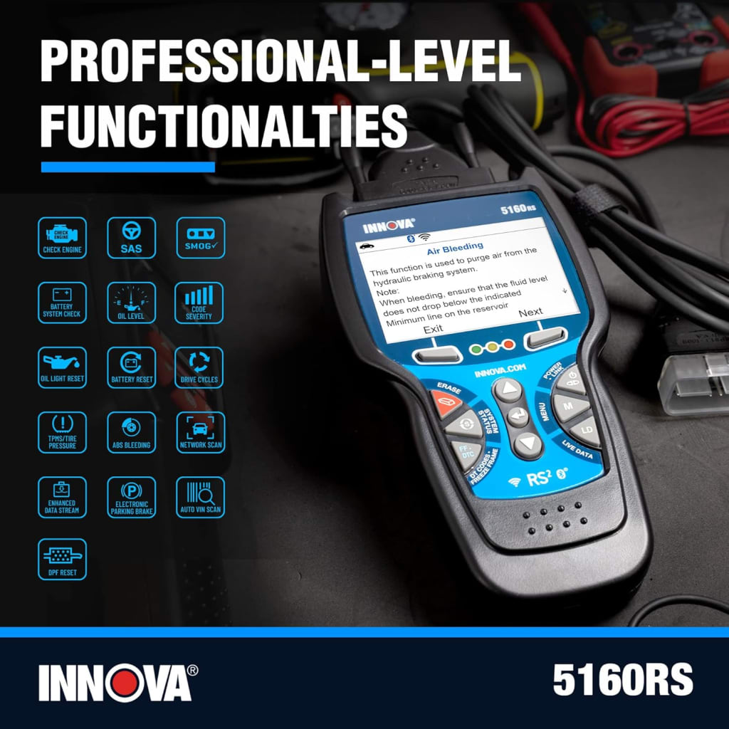 INNOVA 5160RS, OBD2 Bidirectional Scan Tool, OE-Level All System Diagnostics