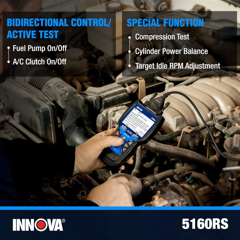 INNOVA 5160RS, OBD2 Bidirectional Scan Tool, OE-Level All System Diagnostics