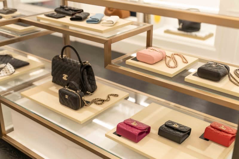 Small leather goods display