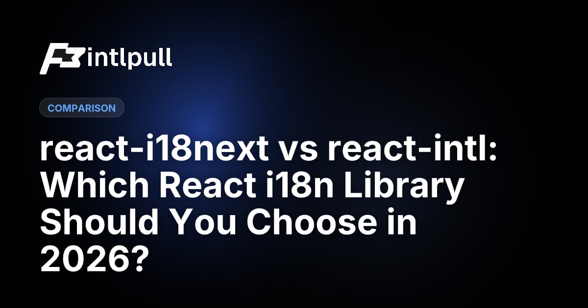 react-i18next vs react-intl 2026: Syntax, ICU, Bundle Size