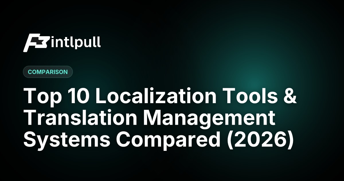 Top 10 Localization Tools 2026: TMS Pricing Compared