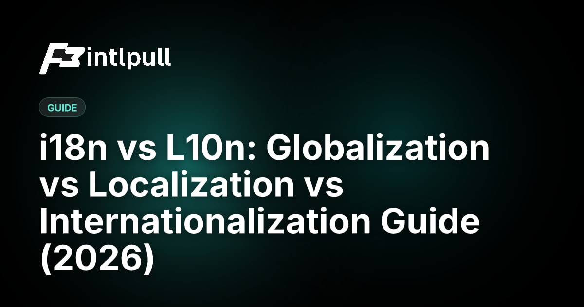 i18n vs L10n: Globalization vs Localization vs Internationalization ...