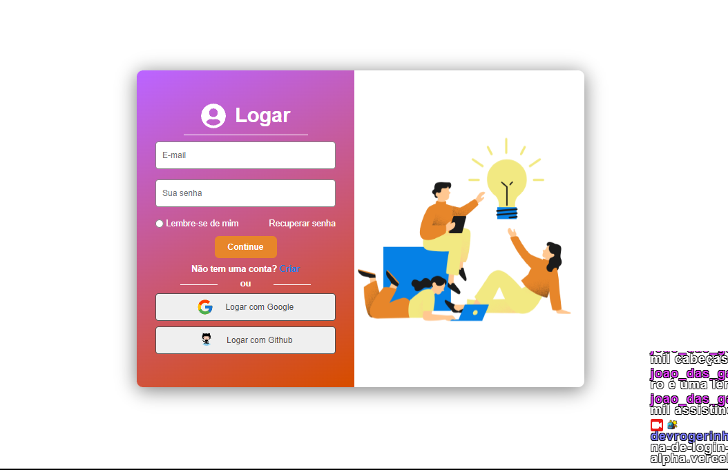 Pagina de login responsiva