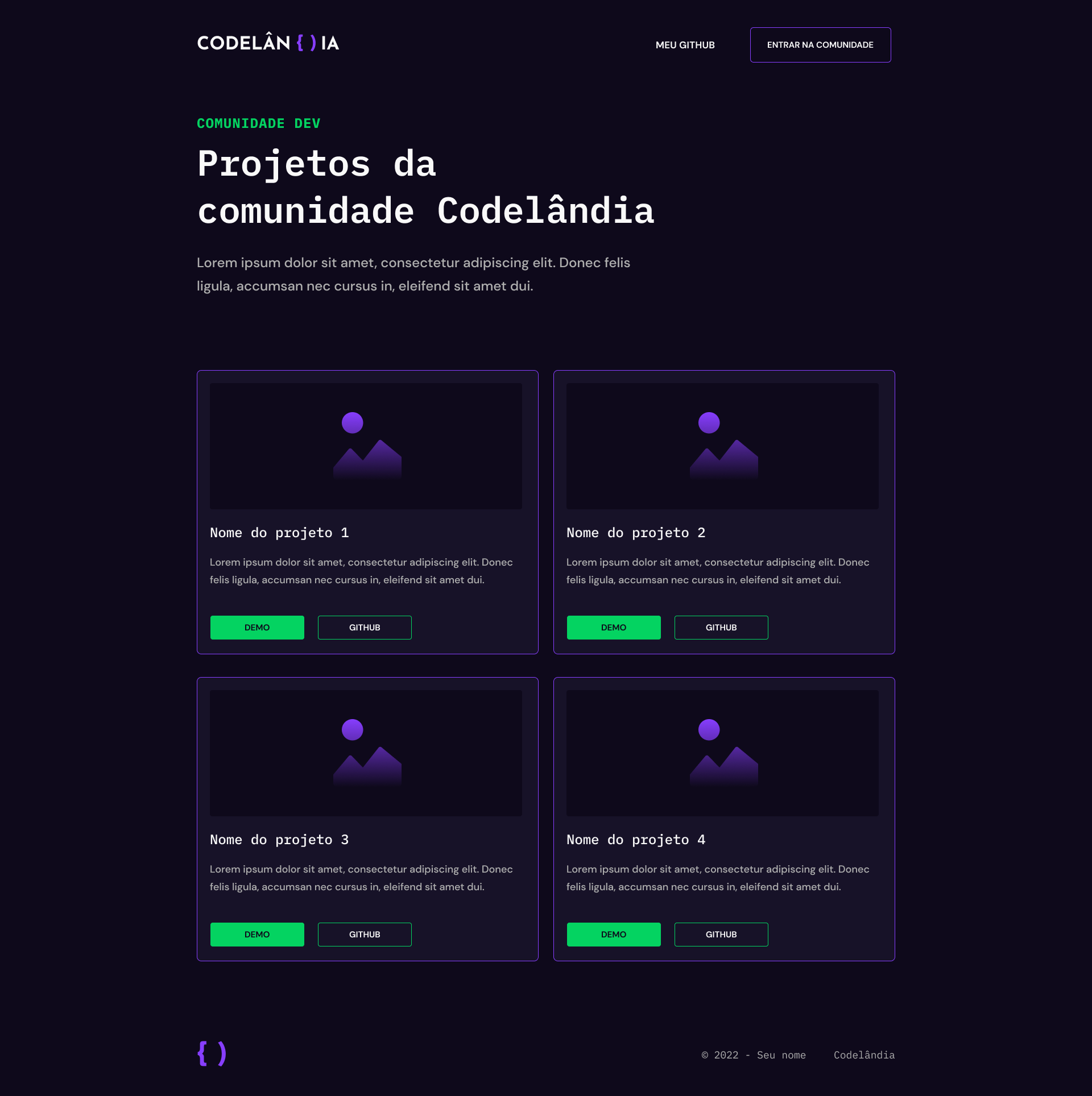 Codelândia - Projeto Comunidade