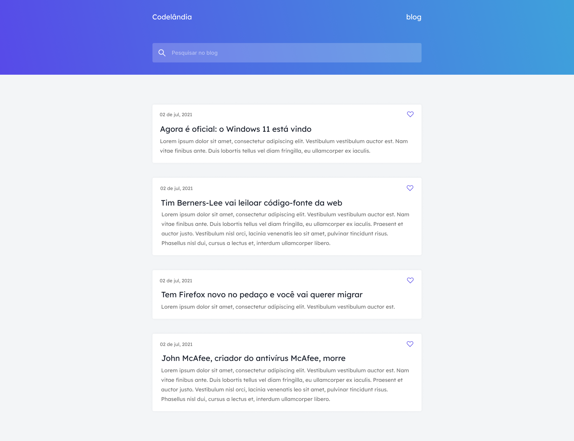 Codelândia - Blog