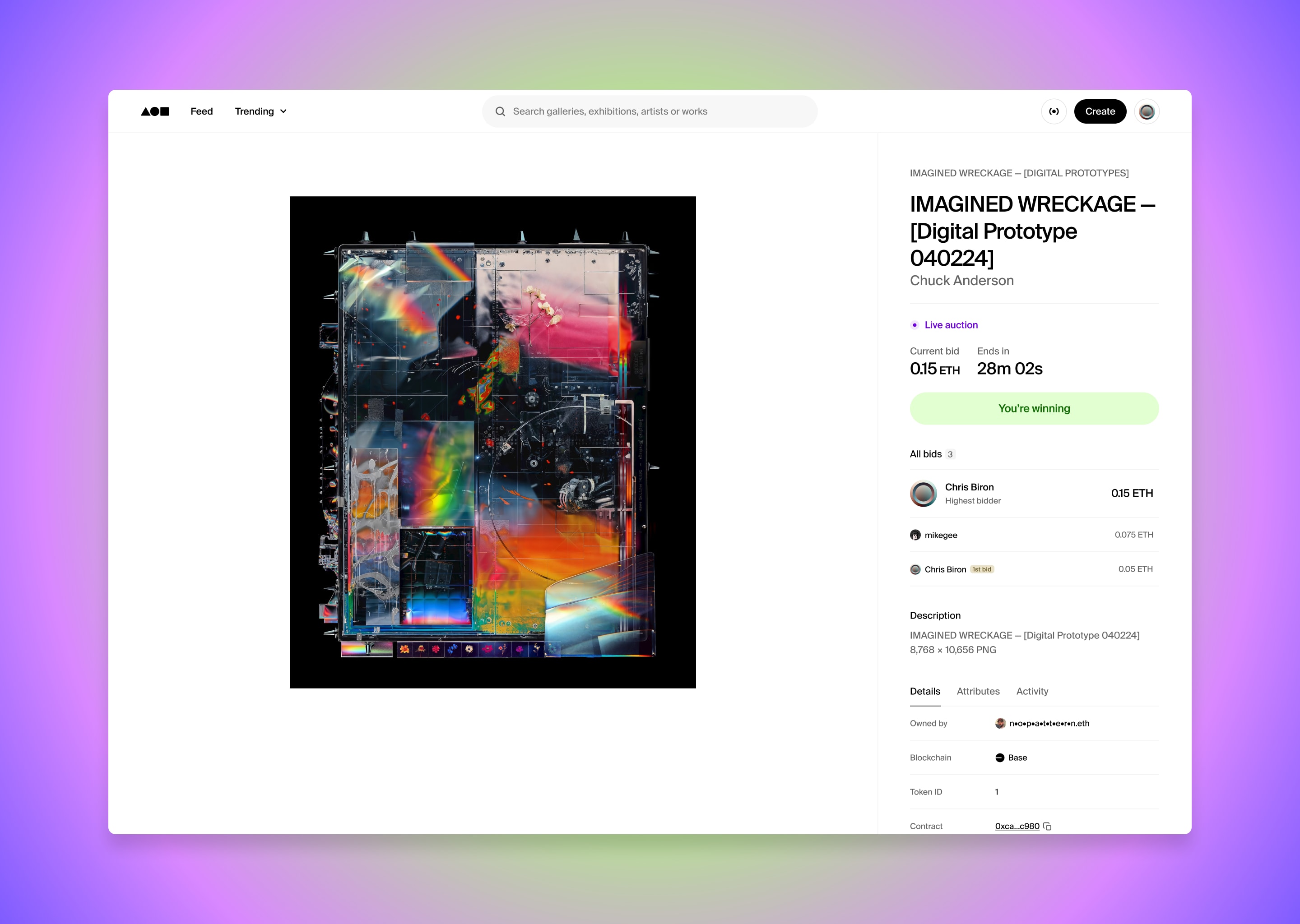 Chuck Anderson Auction