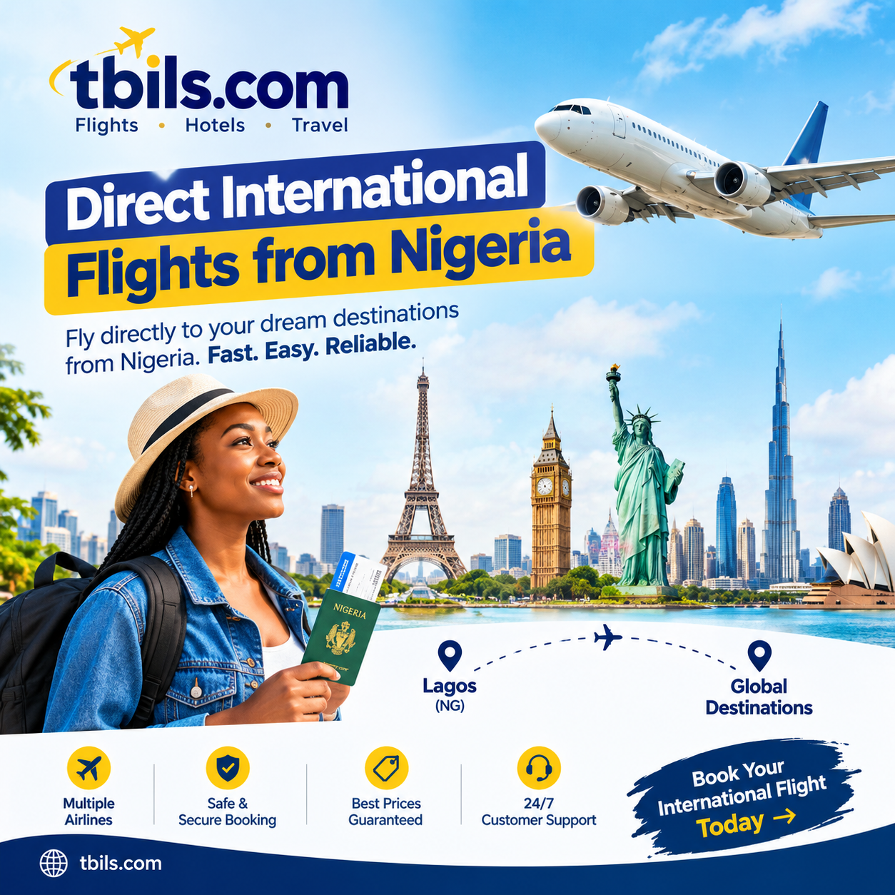 Direct international flights from nigeria