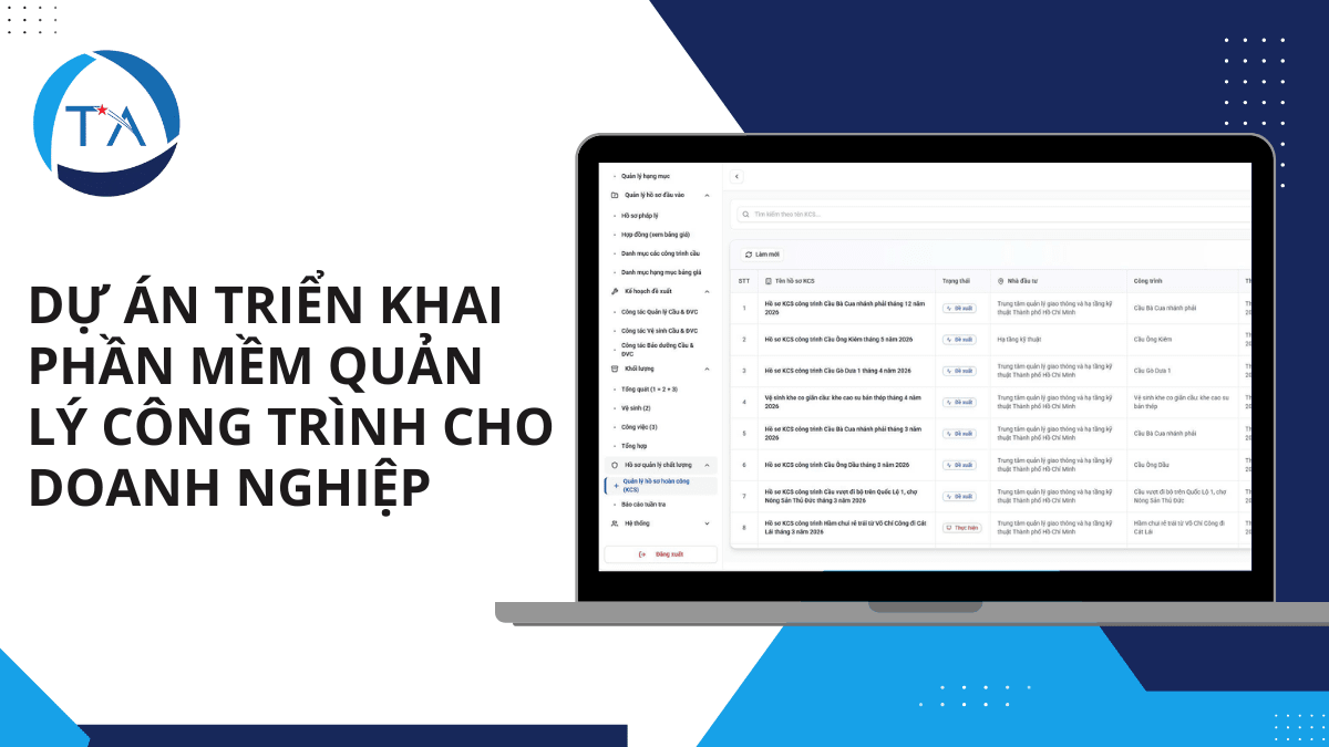 DỰ ÁN TRIỂN KHAI PHẦN MỀM QUẢN LÝ CÔNG TRÌNH CHO DOANH NGHIỆP - GIẢI PHÁP TỐI ƯU VẬN HÀNH THỰC TẾ preview
