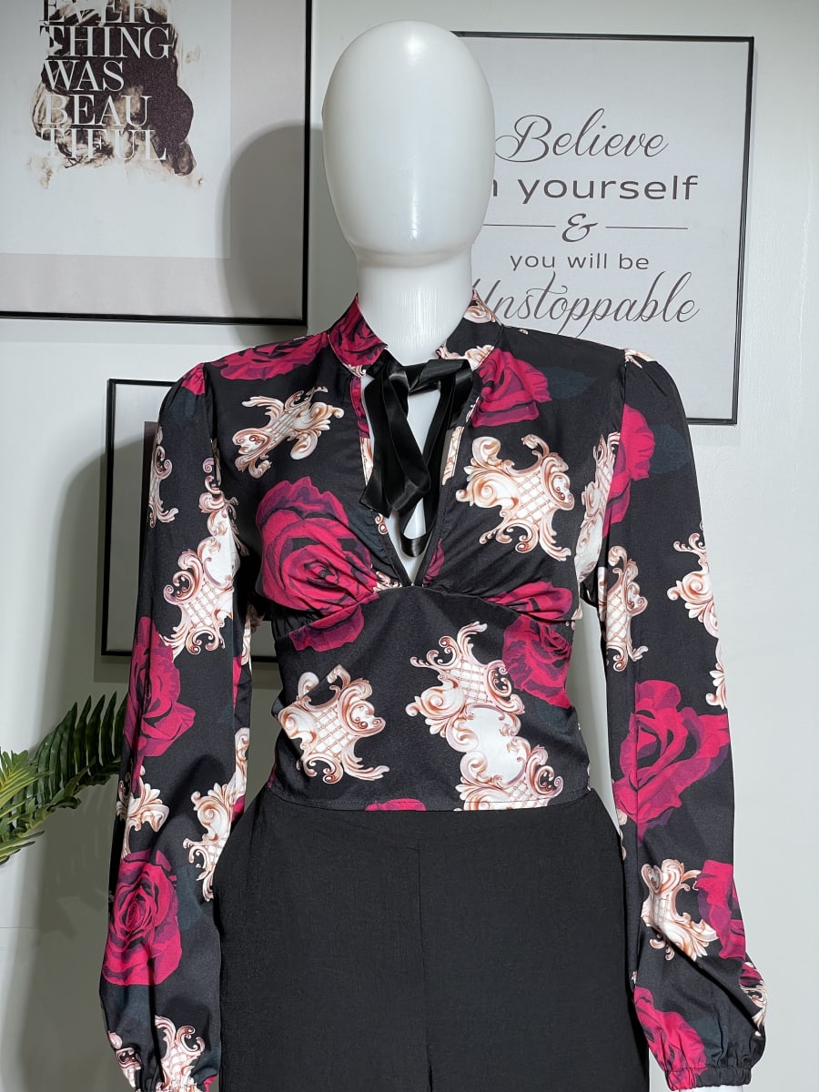 KENTAZ - FLORAL CROP SHIRT
