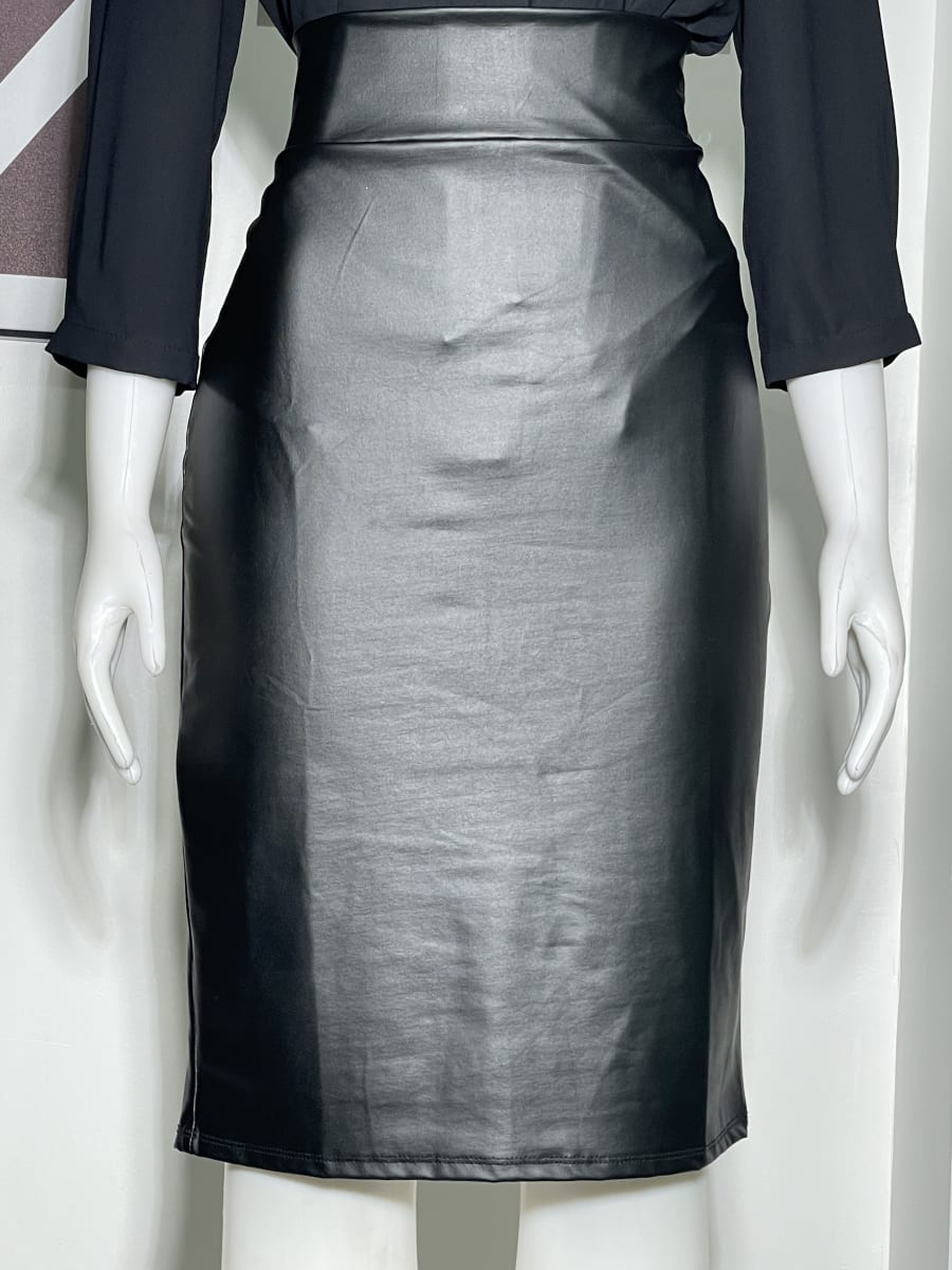SIMLU - LEATHER SKIRT