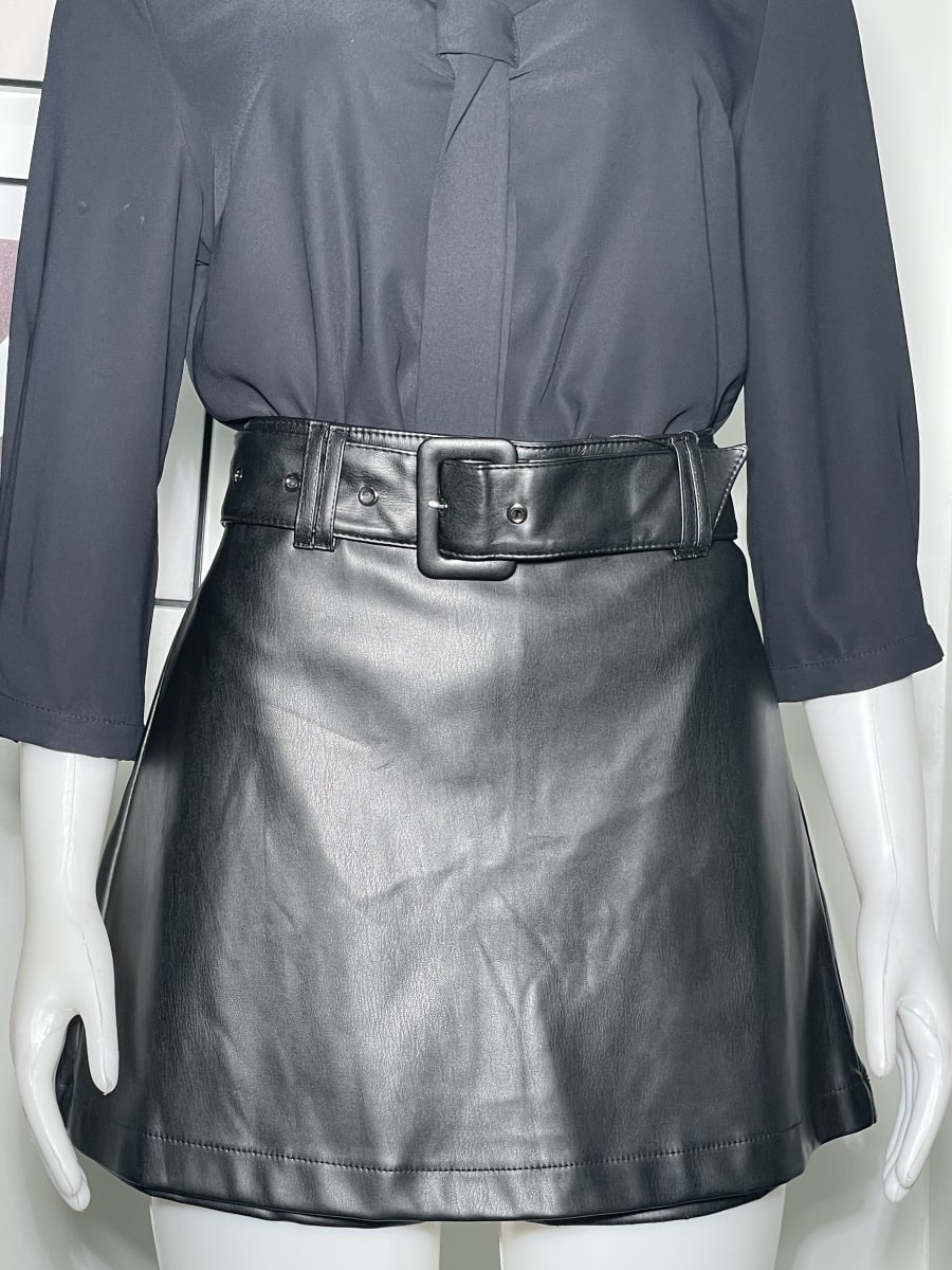 FUSHION - LEATHER SKIRT