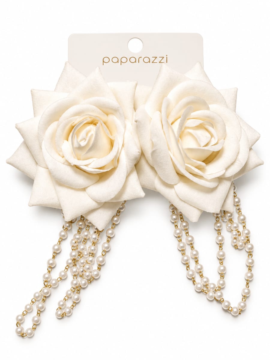 Ivory Rose Chandelier Earrings