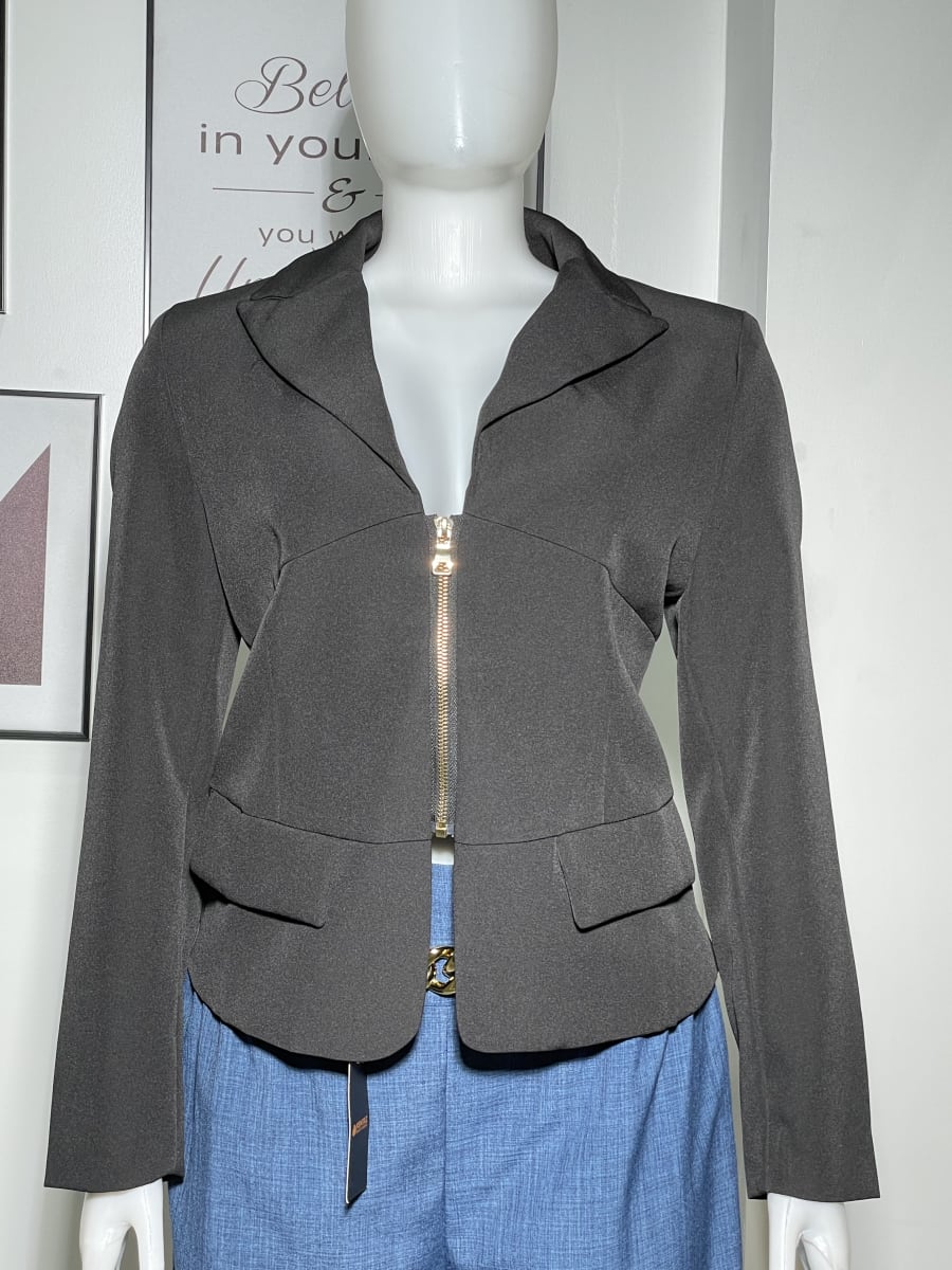 FINELONG - BLAZER WITH GOLD ZIP