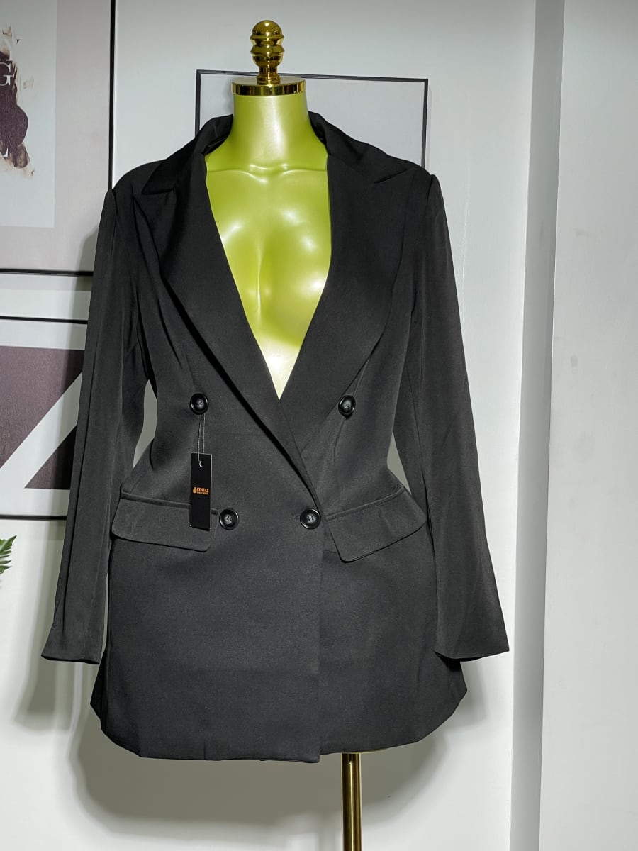 FINELONG - LONG DOUBLE BREASTED BLAZER