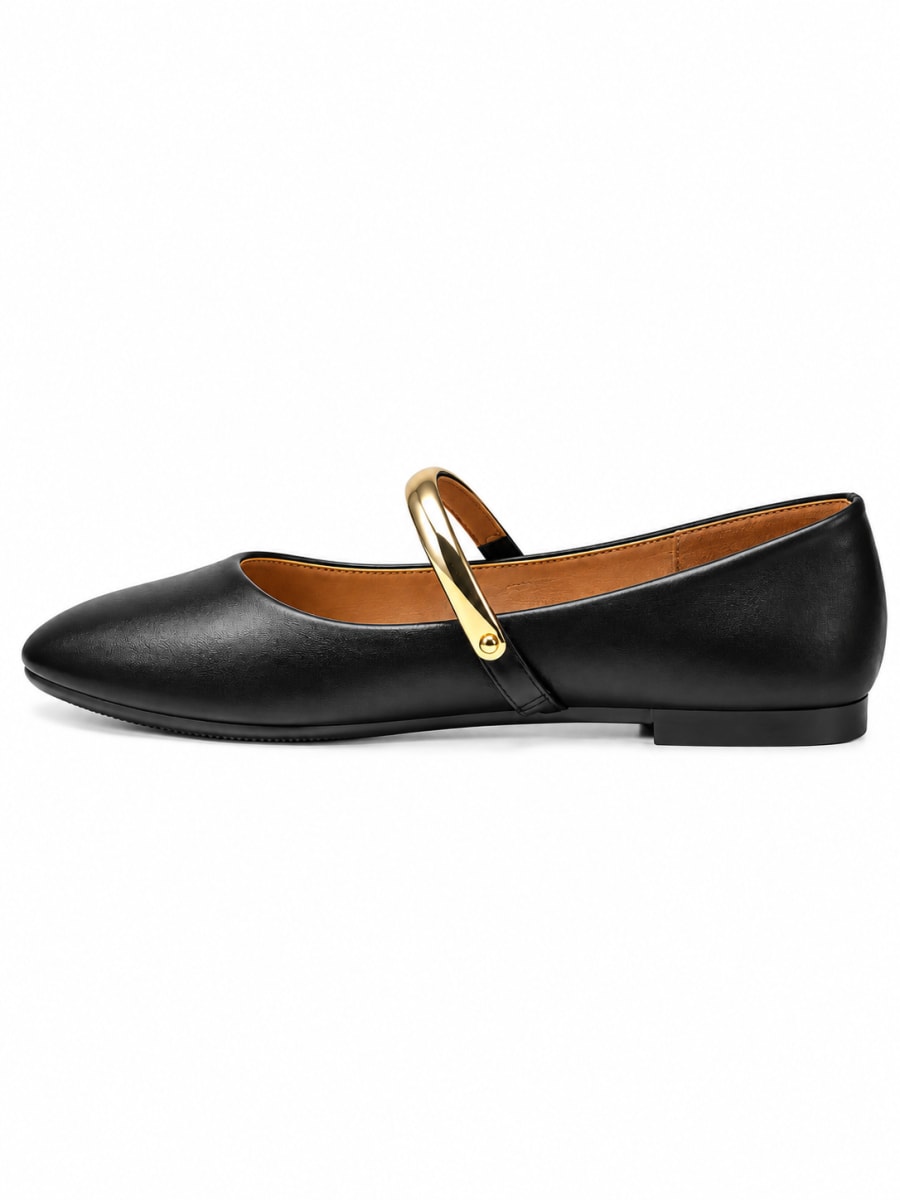 Jelly Pop Black Plated Mary Jane Flat Shoe 2