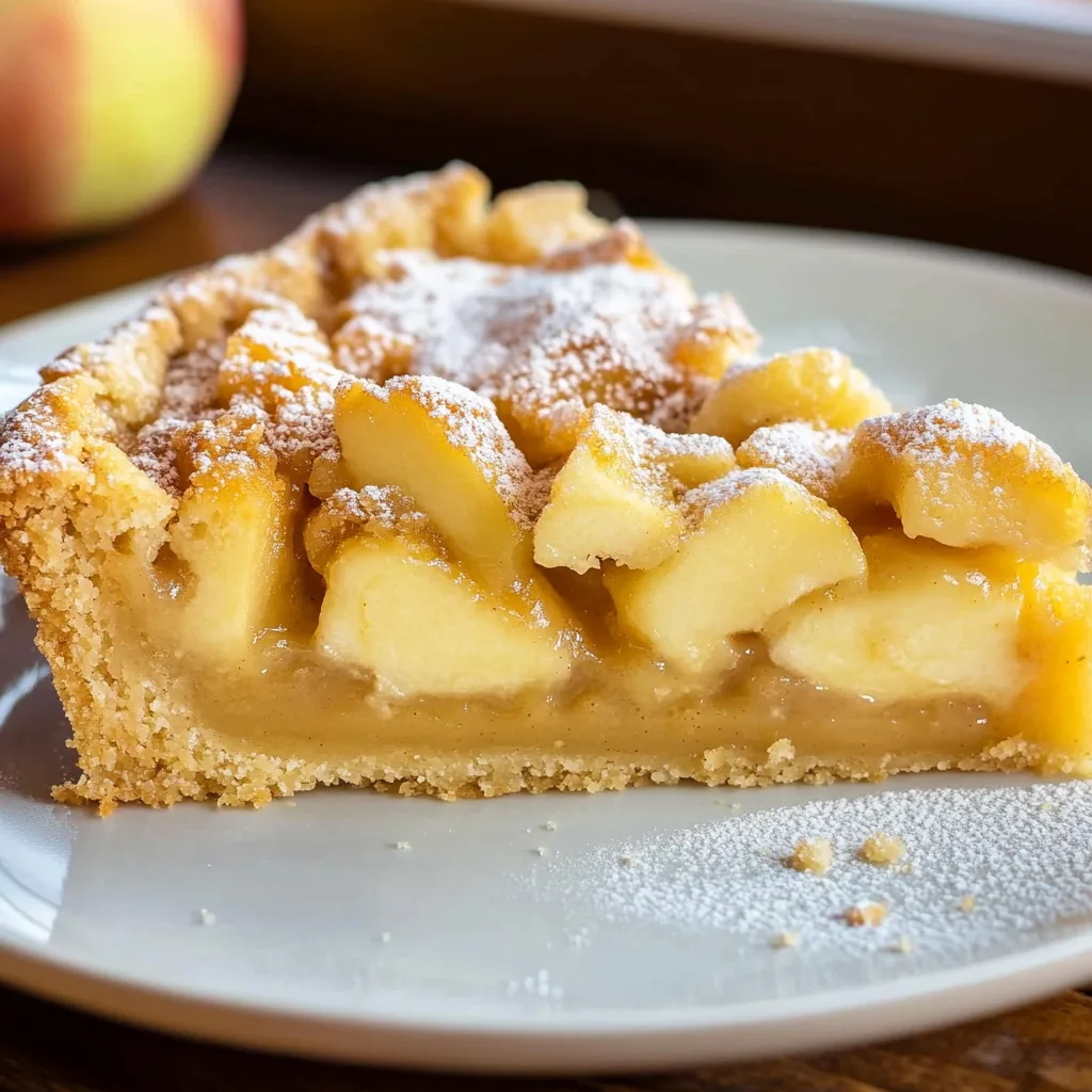 Streuselkuchen mit Äpfeln und Apfelmus