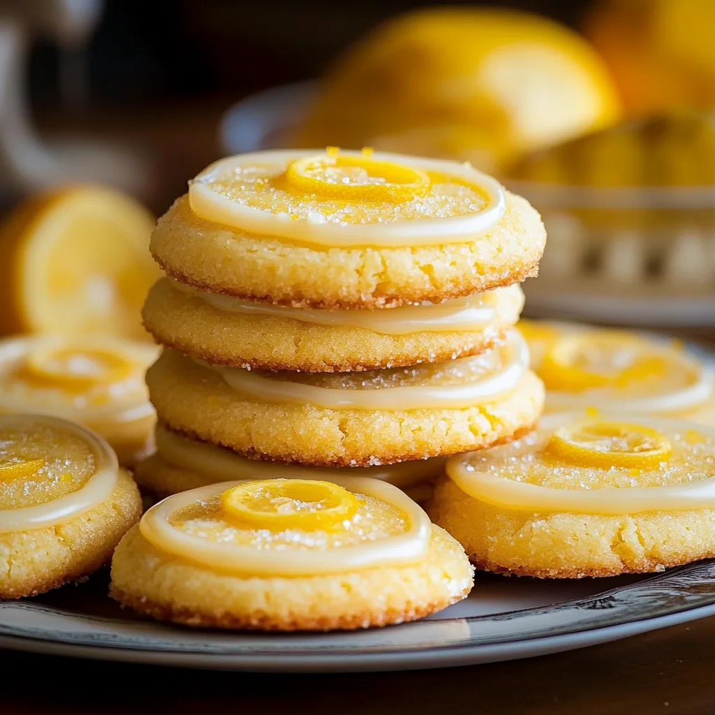 Weiche Zitronenplätzchen mit spritziger Glasur