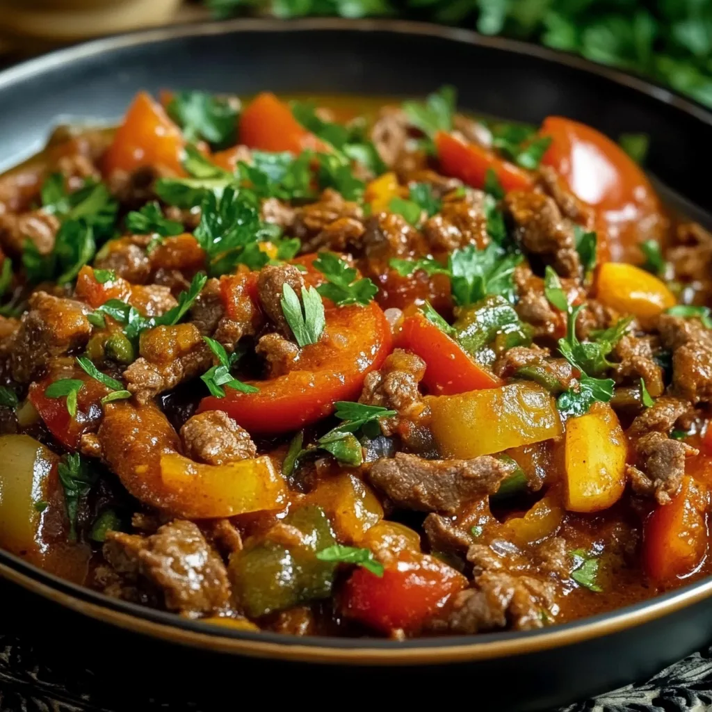 Türkische Bohnen-Hackfleisch-Pfanne