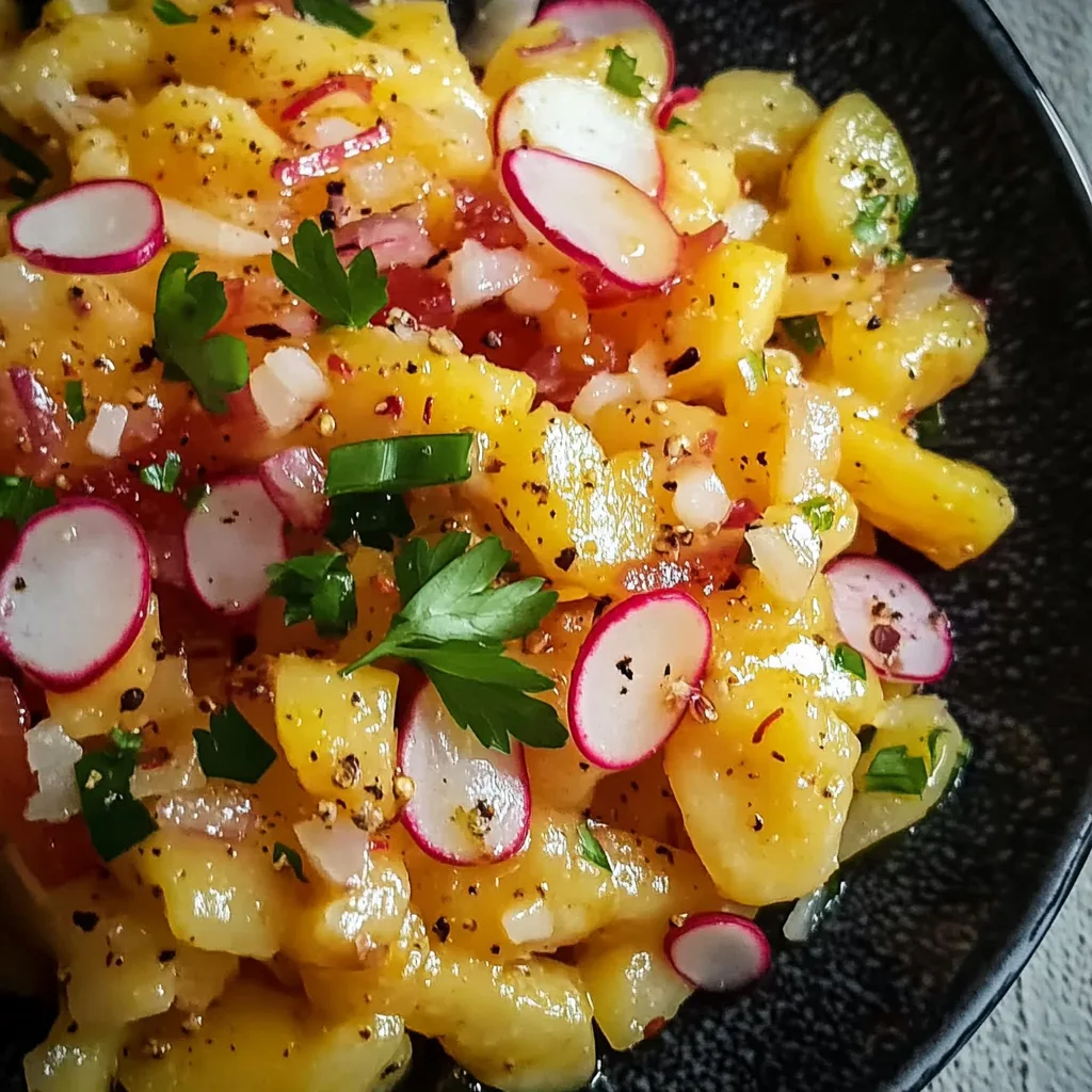 Mamas weltbester Kartoffelsalat mit einfachem Essig Öl Dressing