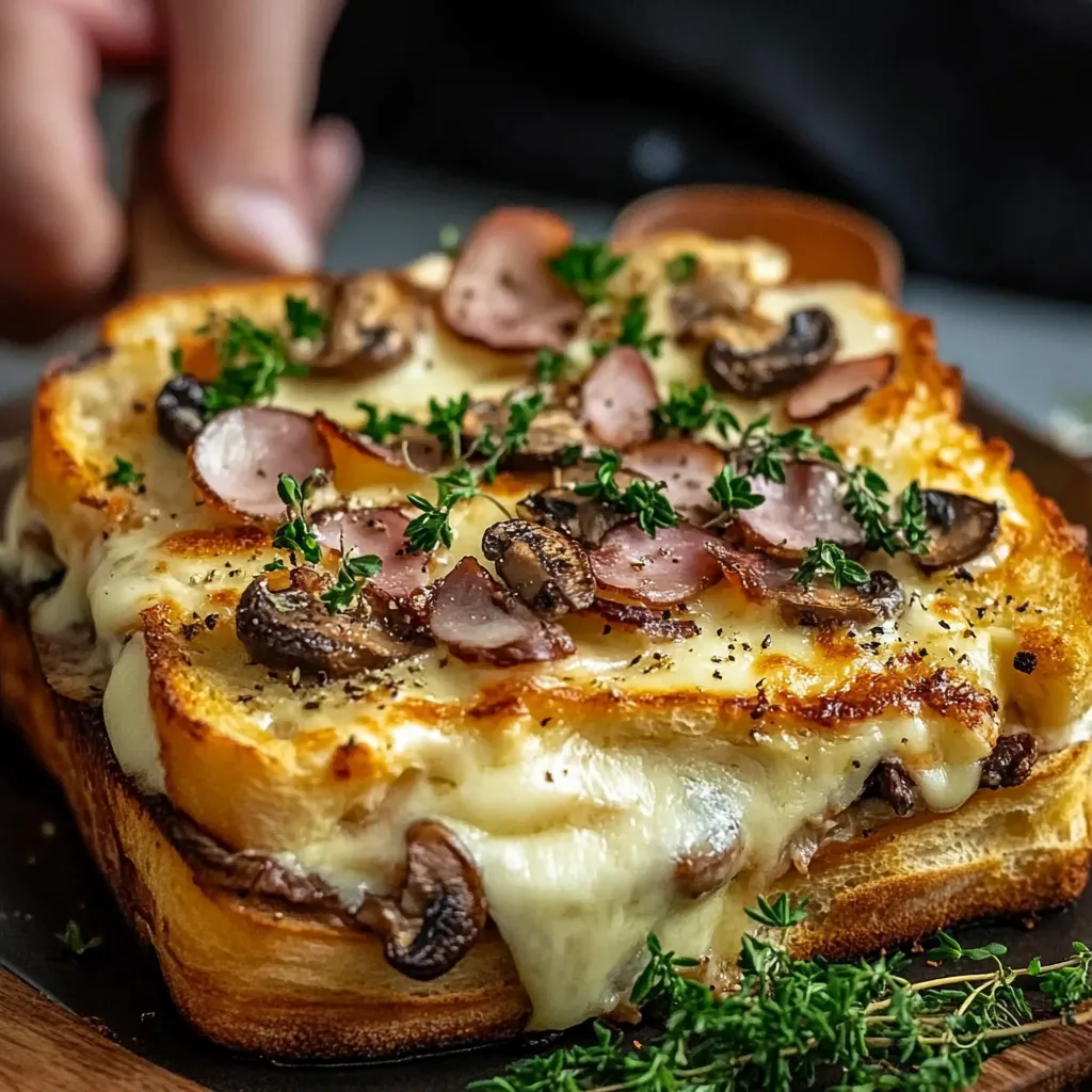 Croque-Monsieur Gourmand aux Champignons