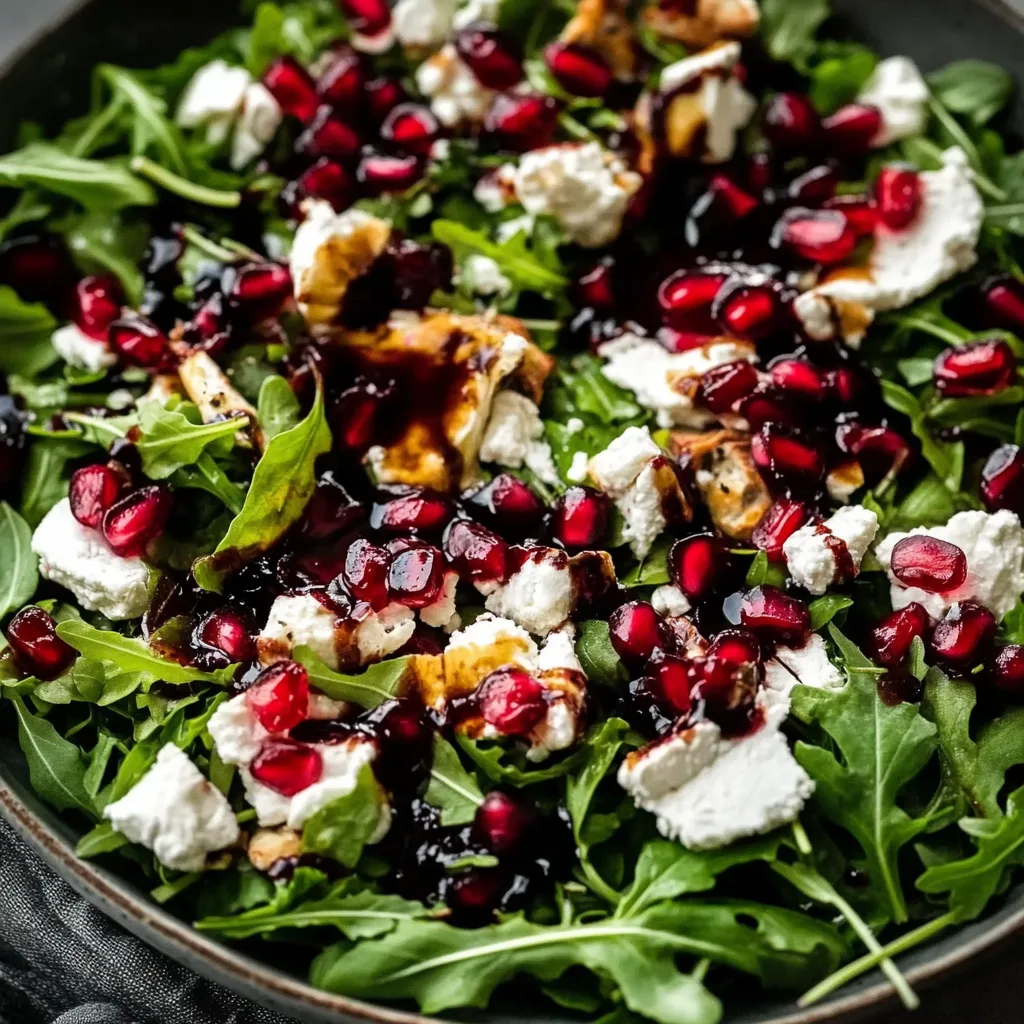 Granatapfel und Ziegenkäse Rucola Salat