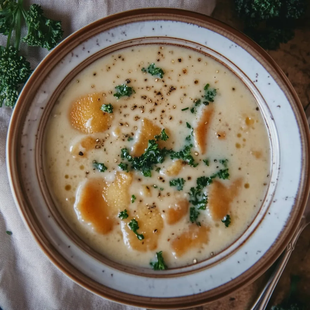 Parmesansuppe mit Trüffelöl