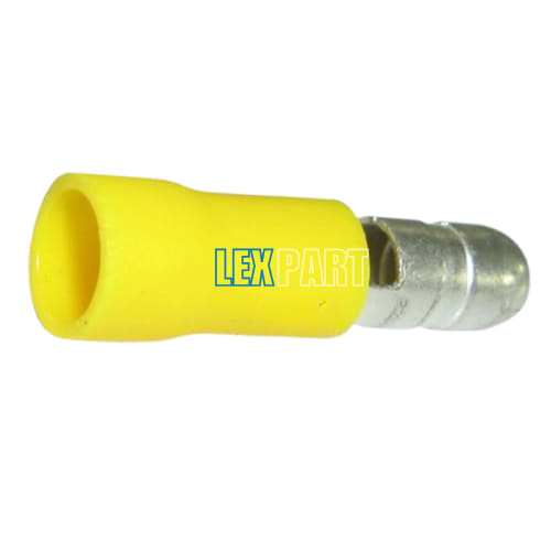 Terminal Insulated Yellow Bullet Male 5MM Fits Up To 6.4MM Cable - TIY850CX
