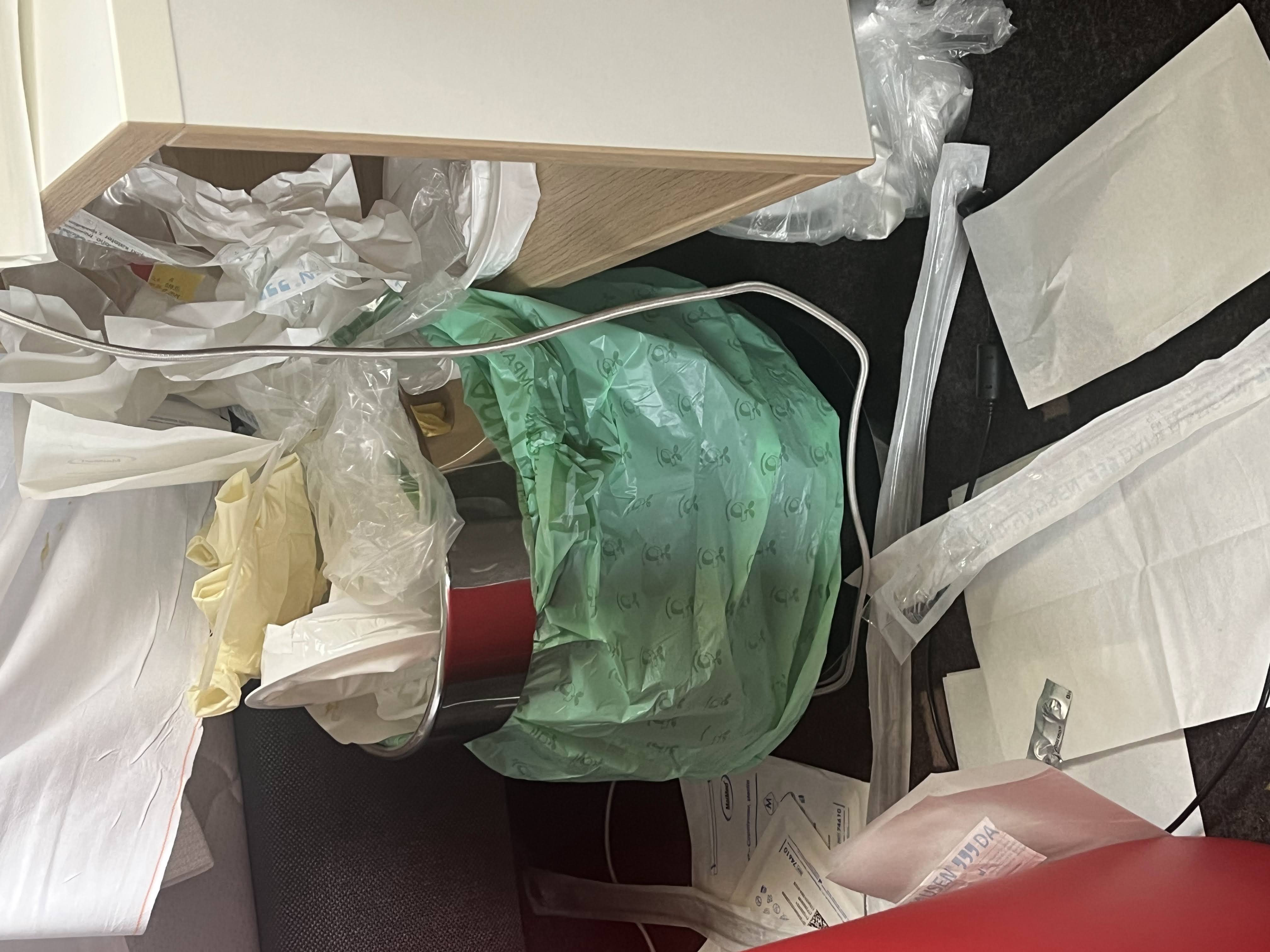 the trash can