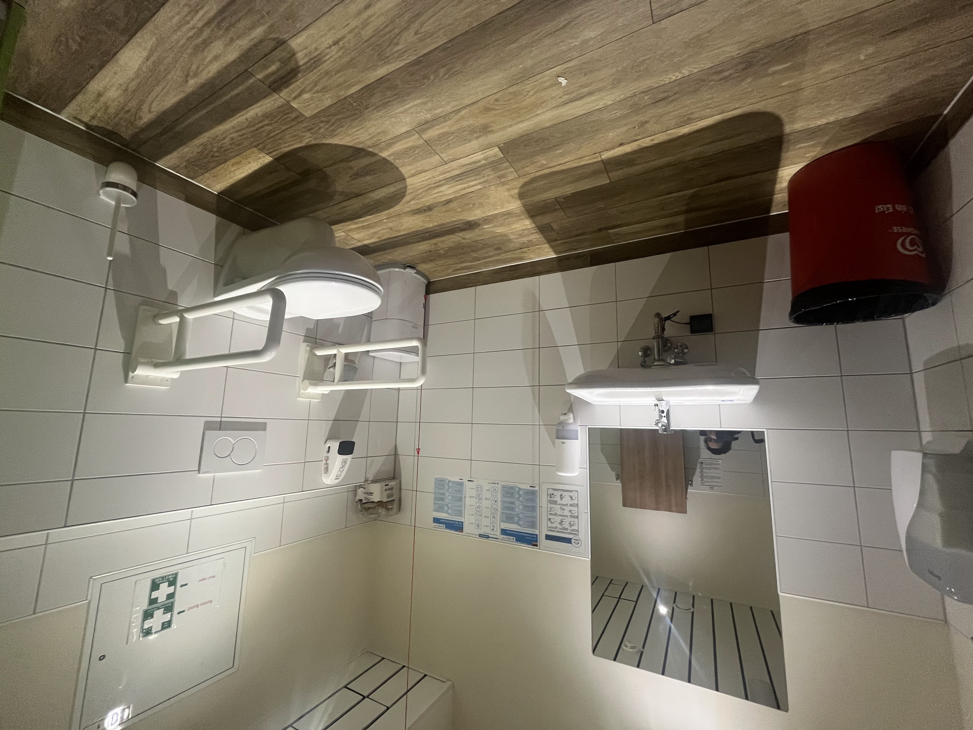 the bathroom