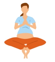 zwangerschapsyoga liggendevlinder yogaoefening