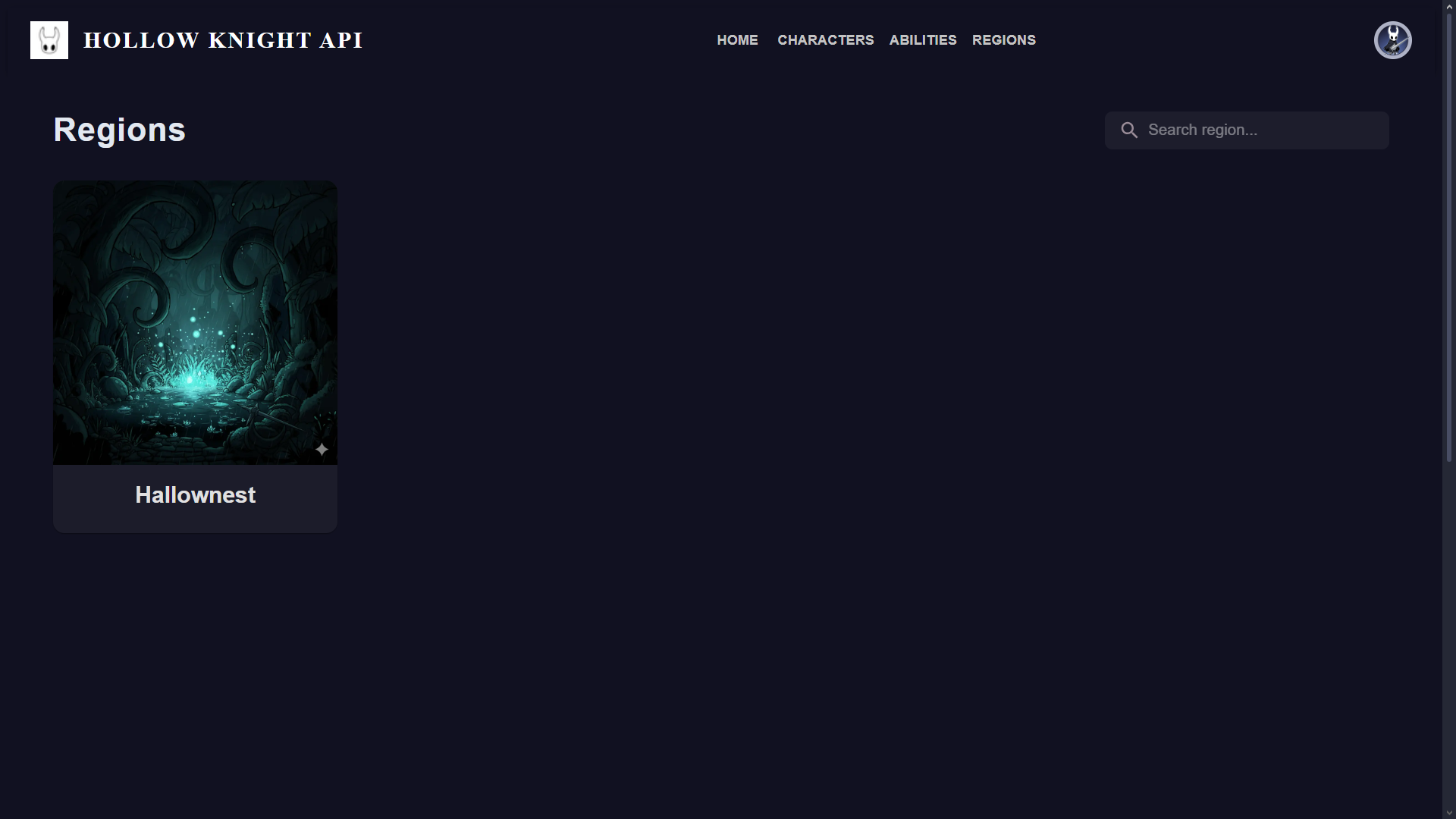 GitHub - Mai-Campos/Hollow-Knight-API: API REST de personajes de Hollow ...