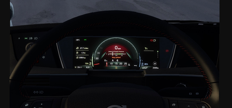 МОД Volvo FH5 Improved Dashboard v1.0 ДЛЯ EURO TRUCK SIMULATOR 2