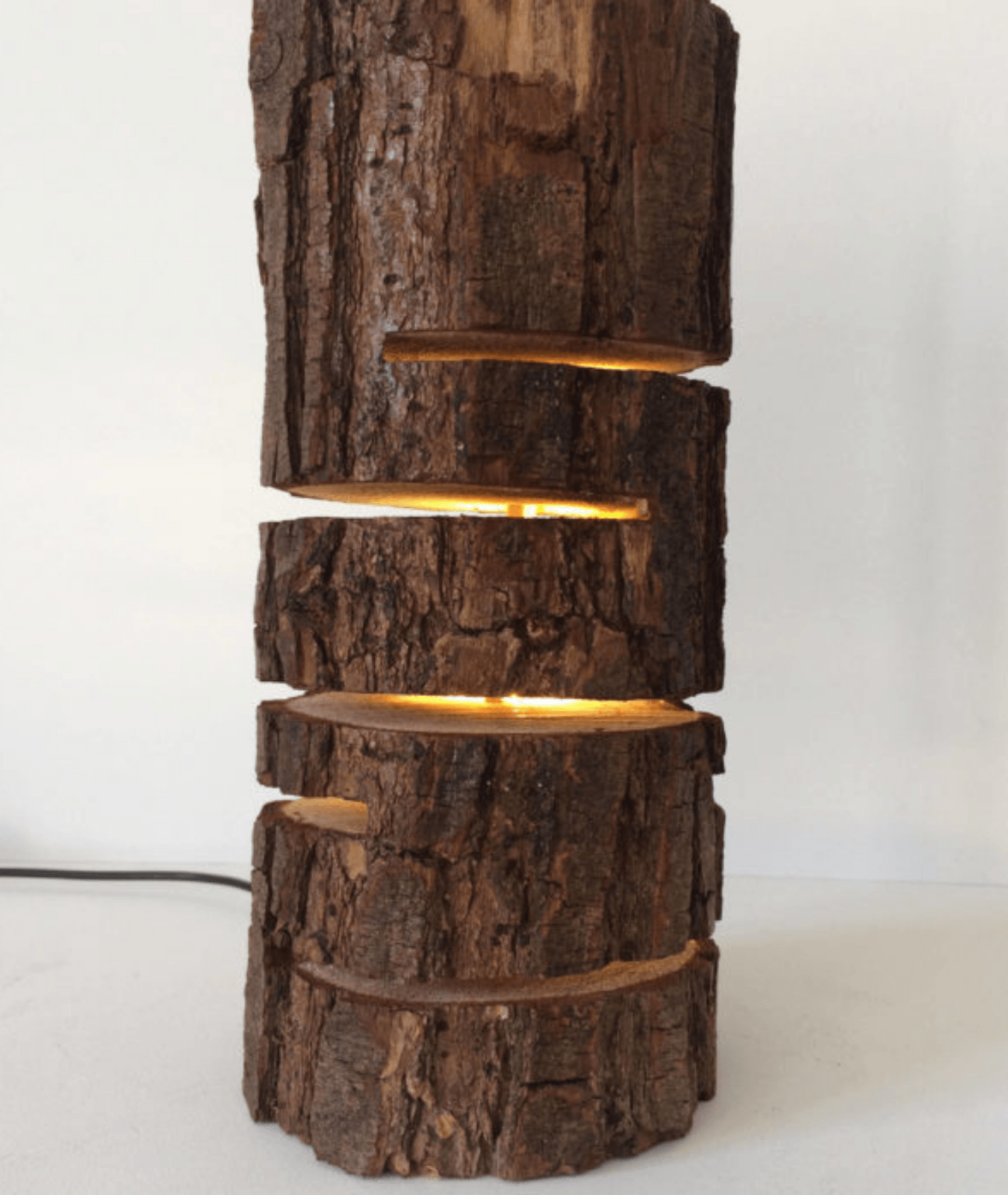 Glowing Log Wooden Lamp