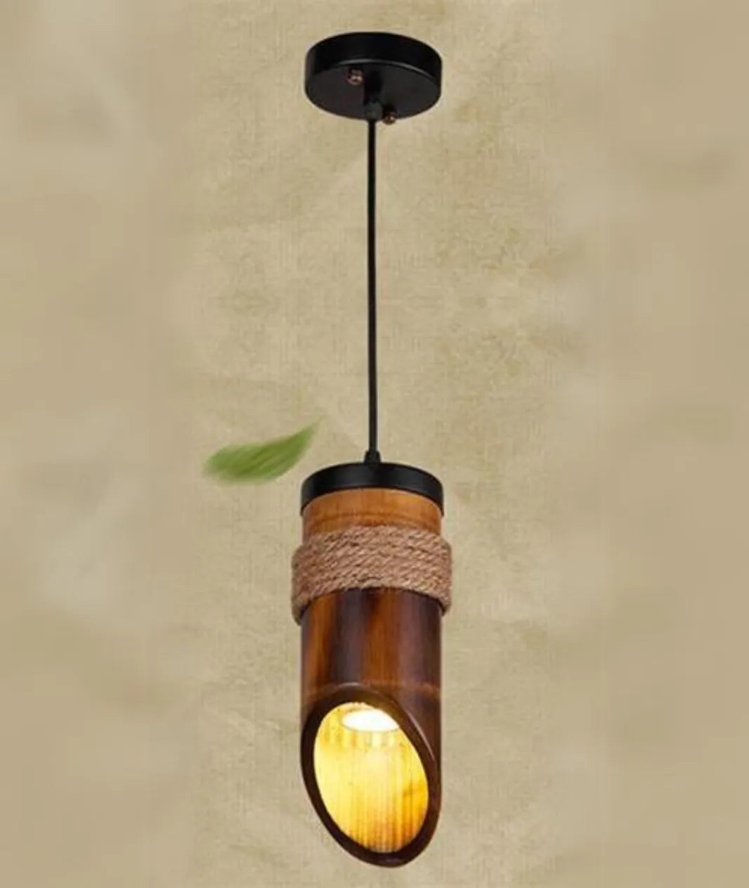 Original Bamboo Style Hanging Wooden Lamp