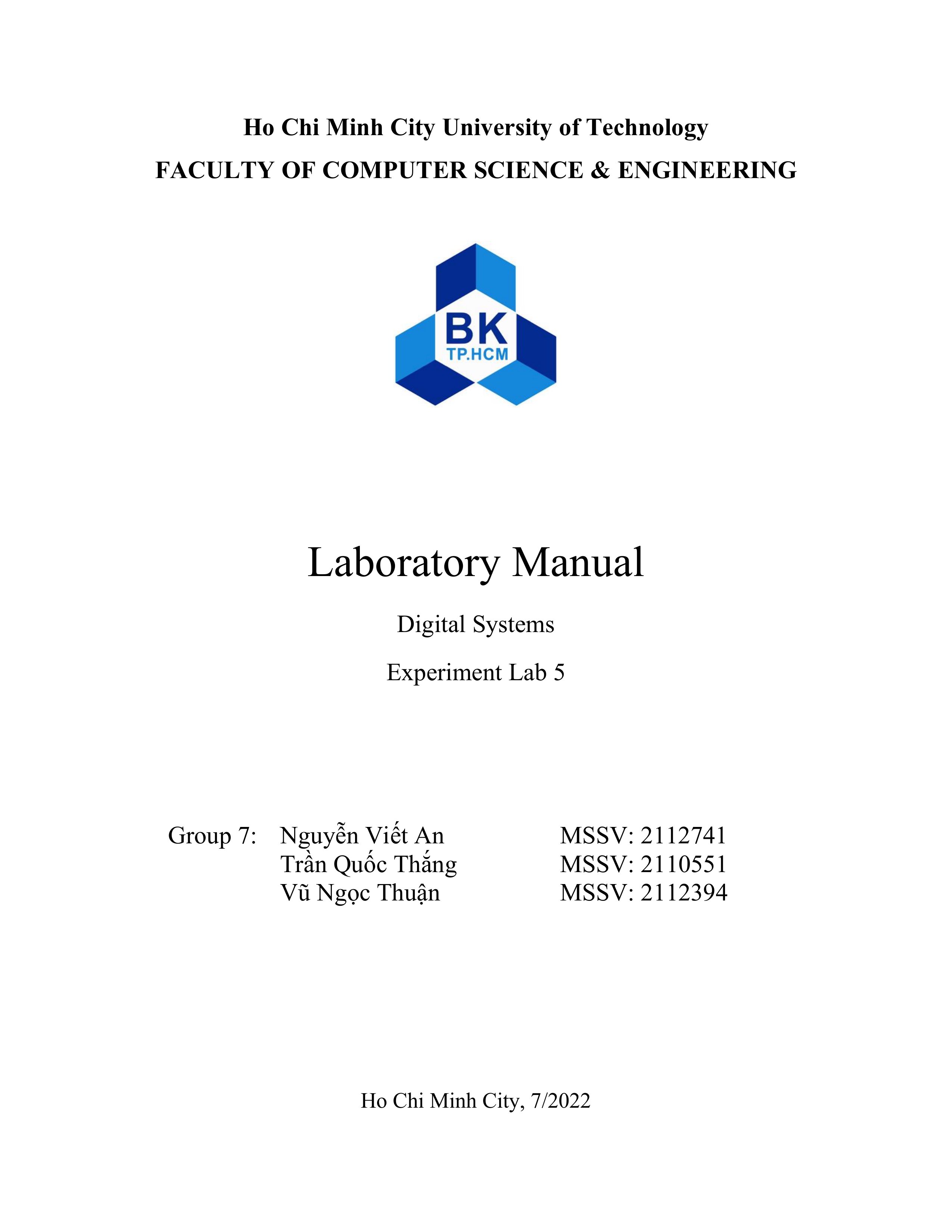 Digital system lab report lab 05