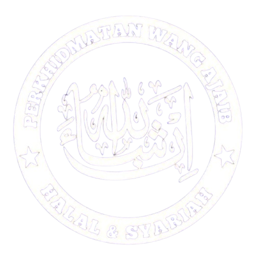 Logo wangajaib bergaya minimalis dengan huruf P berwarna merah dan merah