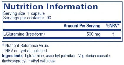 L-Glutamine 500 MG - 90 capsules