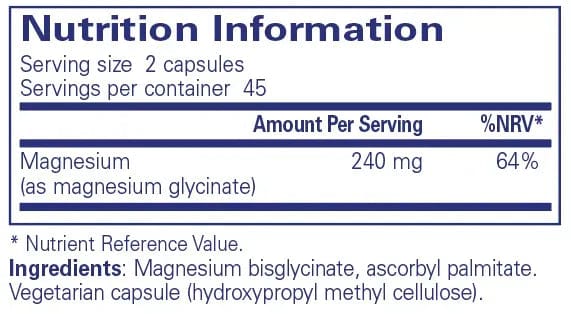 Magnesium (glycinate) - 90 capsules