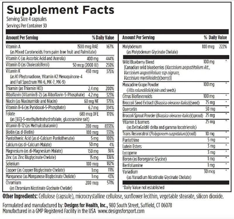 Designs for Sport Multi + Phyto - 120 capsules