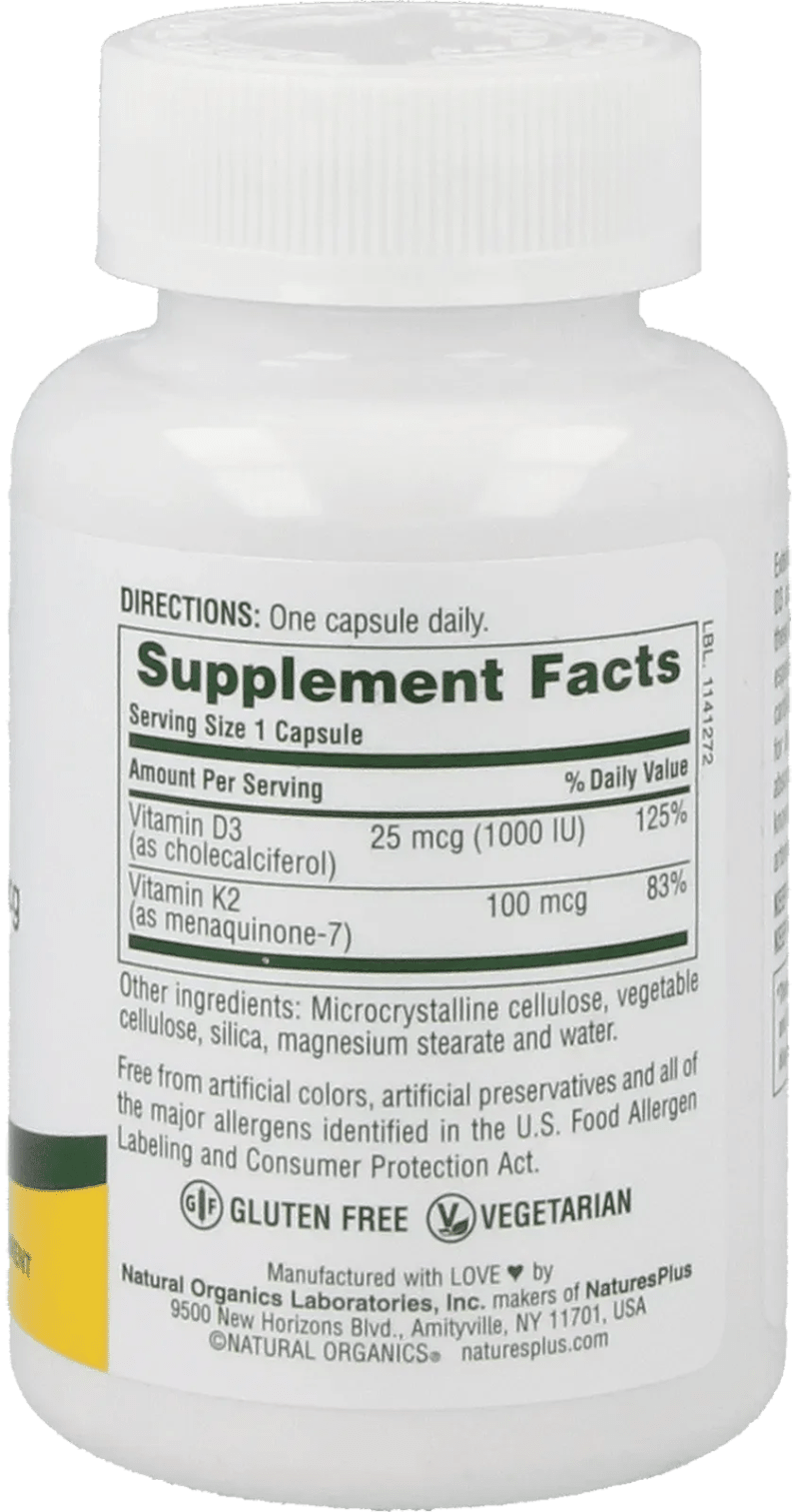 Vitamin D3 1000 IE + Vit. K2 100 mcg, 90 capsules