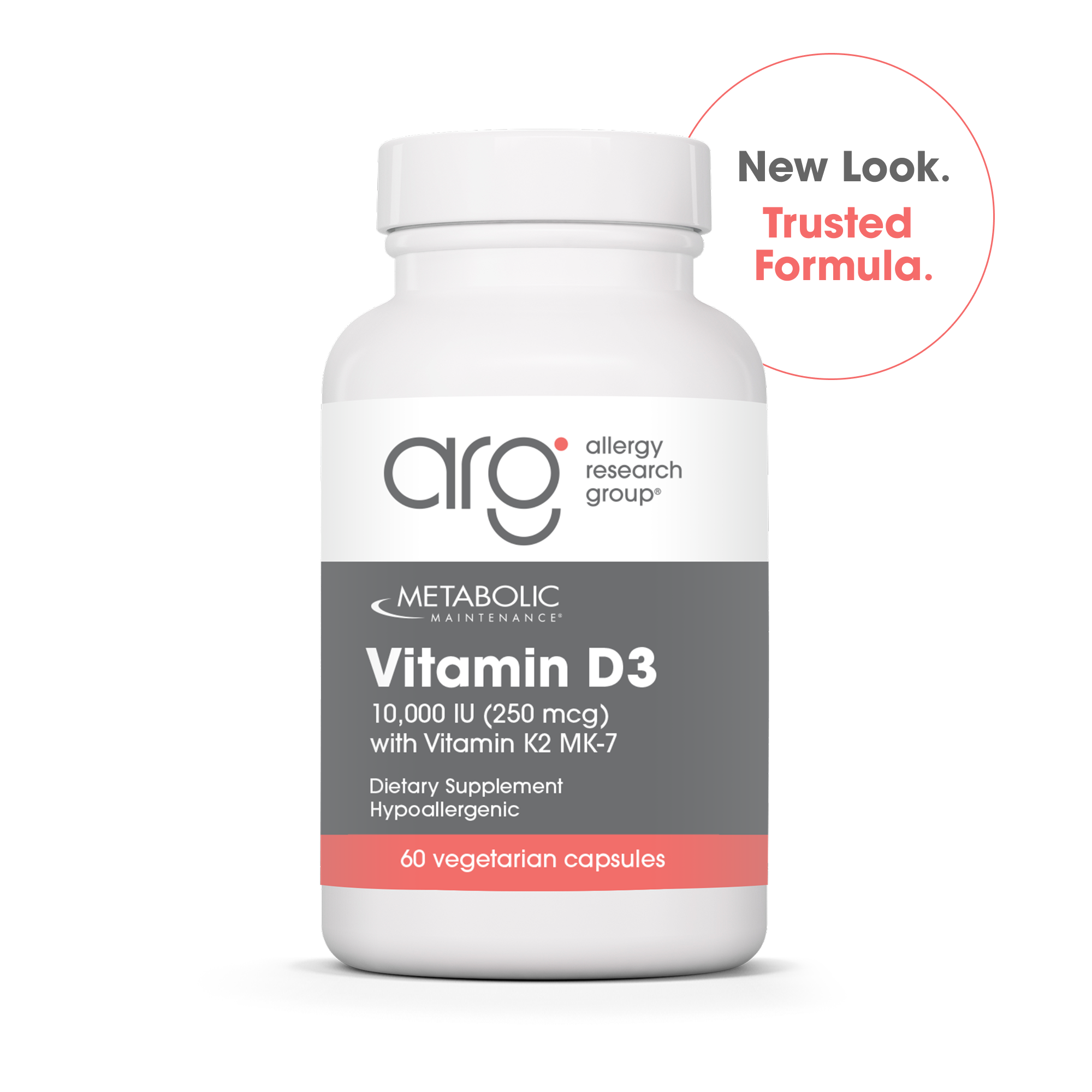 Vitamin D-3 10,000 IU + K2 - 60 capsules