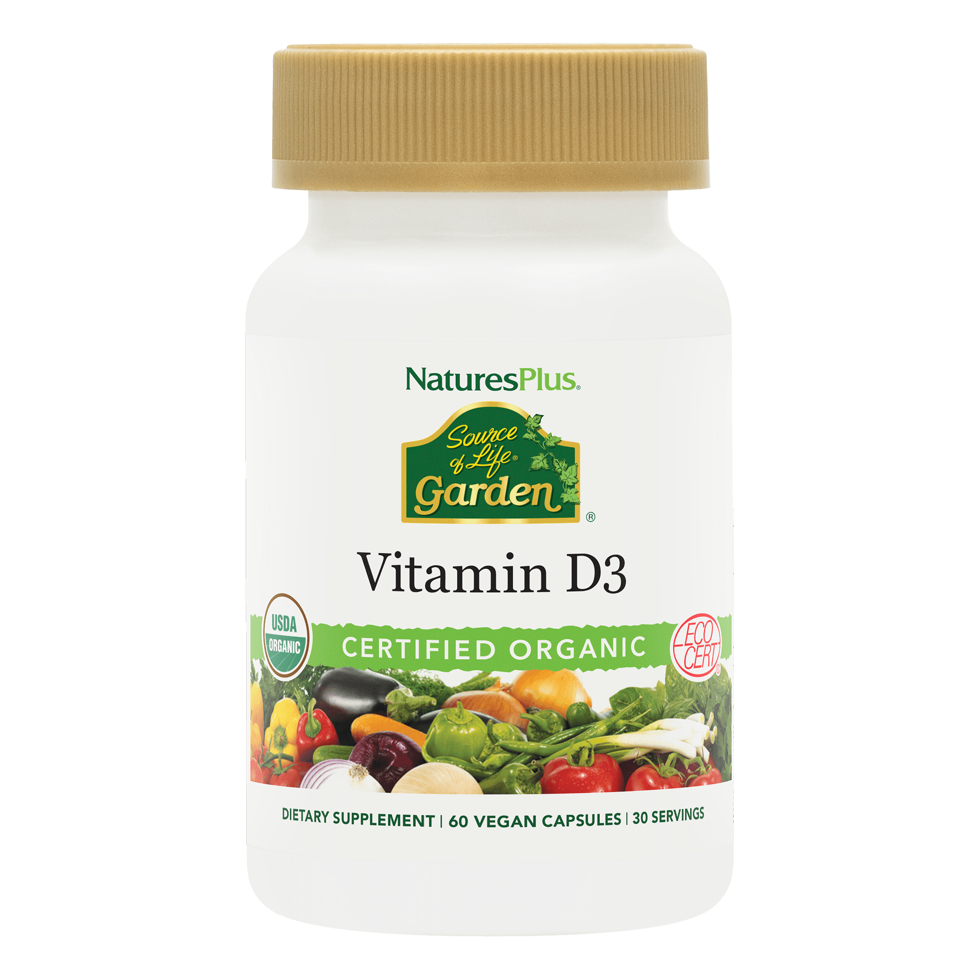 Source of Life® Garden Vitamin D3 Organic - 60 capsules